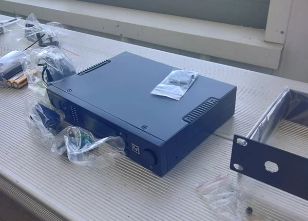 Flat-screen TV and mounting accessories prepared for professional installation in Wellington FL.