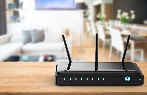 Modern internet router setup for reliable home internet installation in Stuart FL.