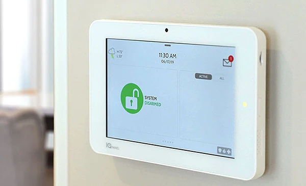 Smart home security system control panel.