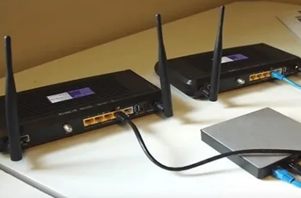 Modern home internet setup with wireless router and network devices installed by professional internet service in Boca Raton, FL.