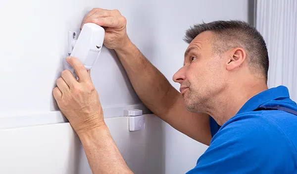 Professional infrared sensor installation for security systems in Stuart FL